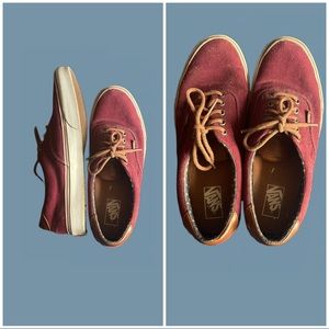 Size 11 Low Top Burgandy Vans